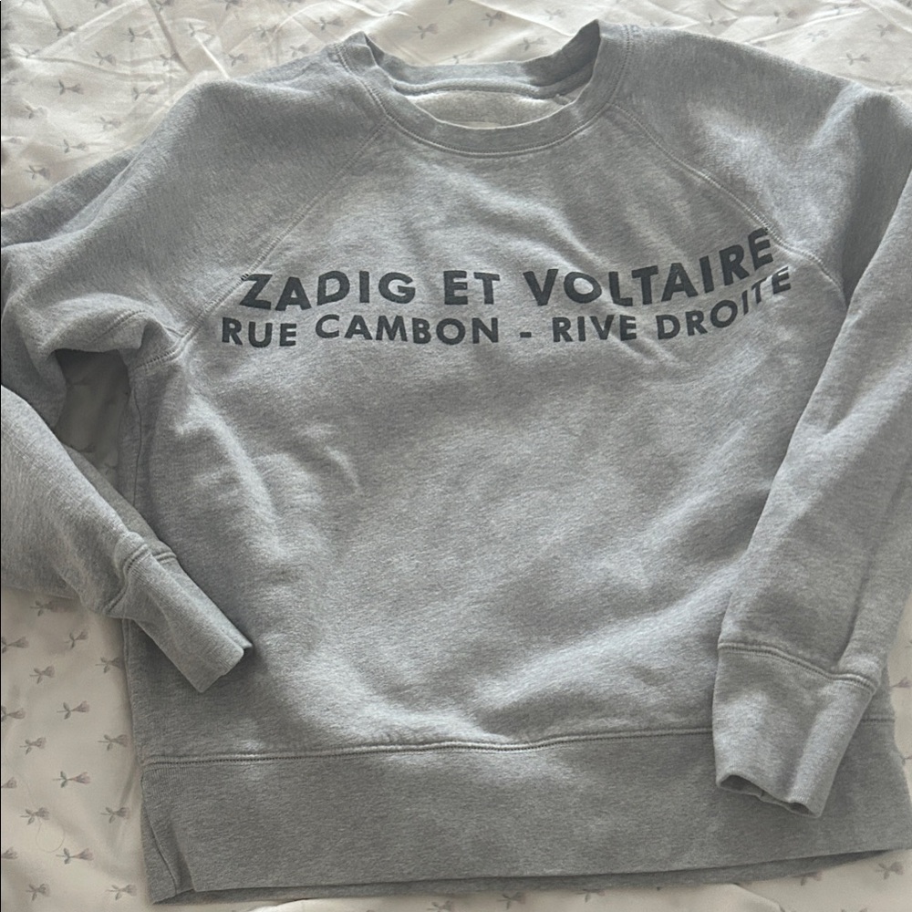 Zadig & Voltaire Heather Gray Logo Sweatshirt